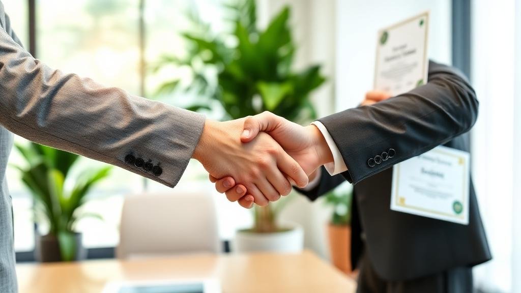 Parceria empresarial sustentável com certificação ambiental