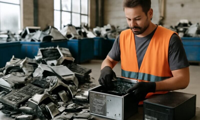 Como funciona a triagem e desmonte de lixo tecnológico industrial