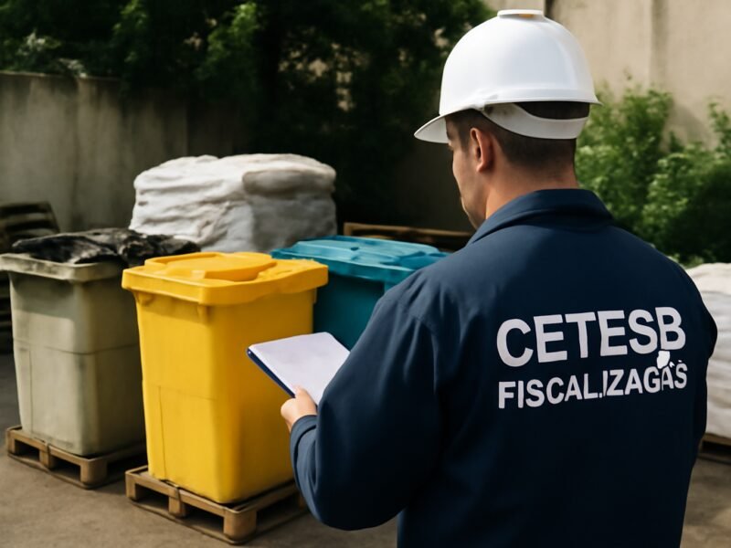 Como garantir a conformidade nas regras de armazenamento temporário de resíduos segundo a CETESB