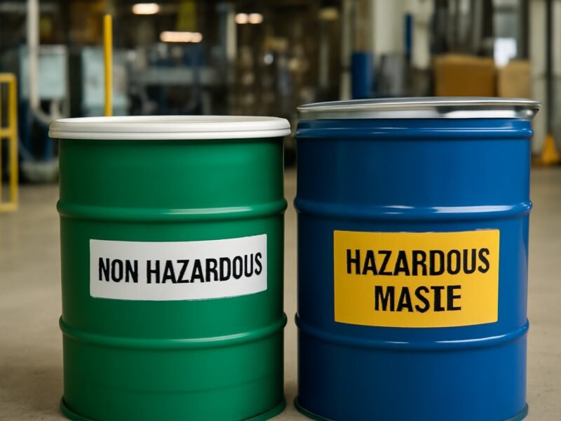 Diferença entre resíduos Classe II e Classe I na prática industrial