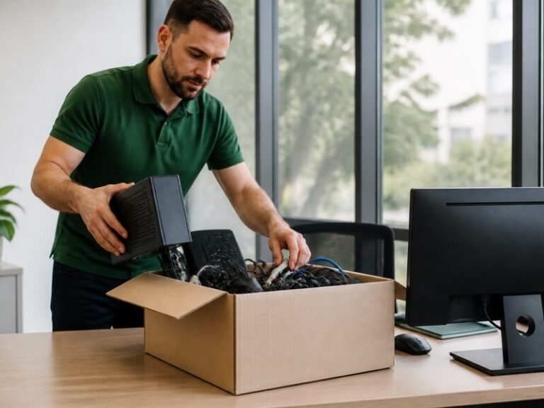 Coleta de lixo digital em empresa de Americana e Campinas com equipamentos eletrônicos separados