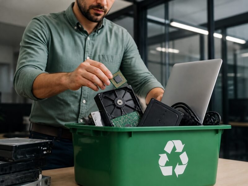 Empresa especializada em lixo digital de confiança em Ribeirão Preto-SP realizando a descaracterização de equipamentos.
