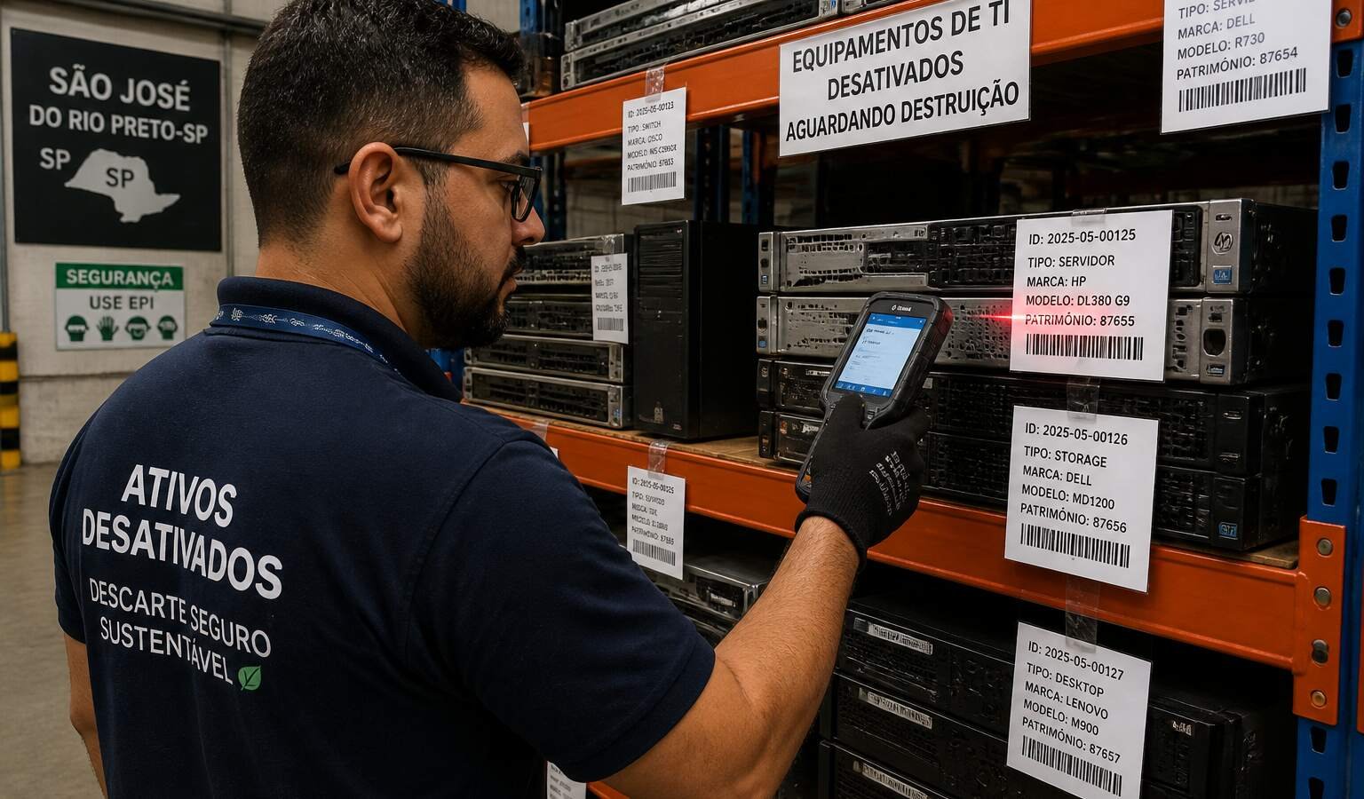 Destruição física e laudo técnico para equipamentos eletrônicos