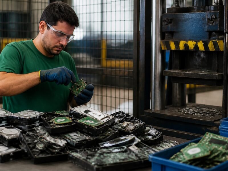 Documento de laudo técnico de destruição de equipamentos eletrônicos para lixo digital em Ribeirão Preto