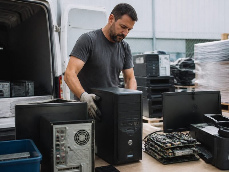Coleta de lixo digital logística reversa de eletrônicos em empresa de Osasco