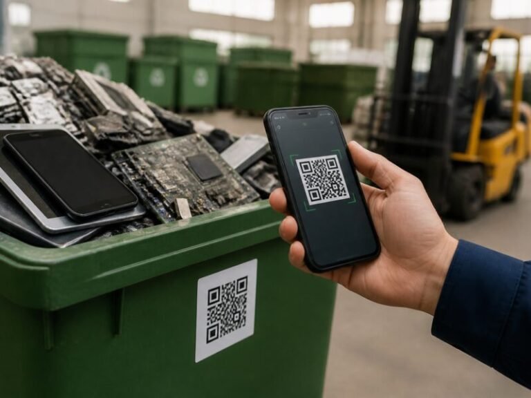 Etiqueta QR Code em lote de lixo digital para rastreabilidade digital em São Bernardo