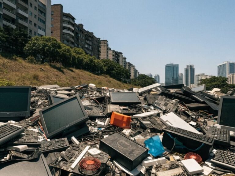 Lixo digital em São Paulo-SP poluindo solo e ambiente urbano