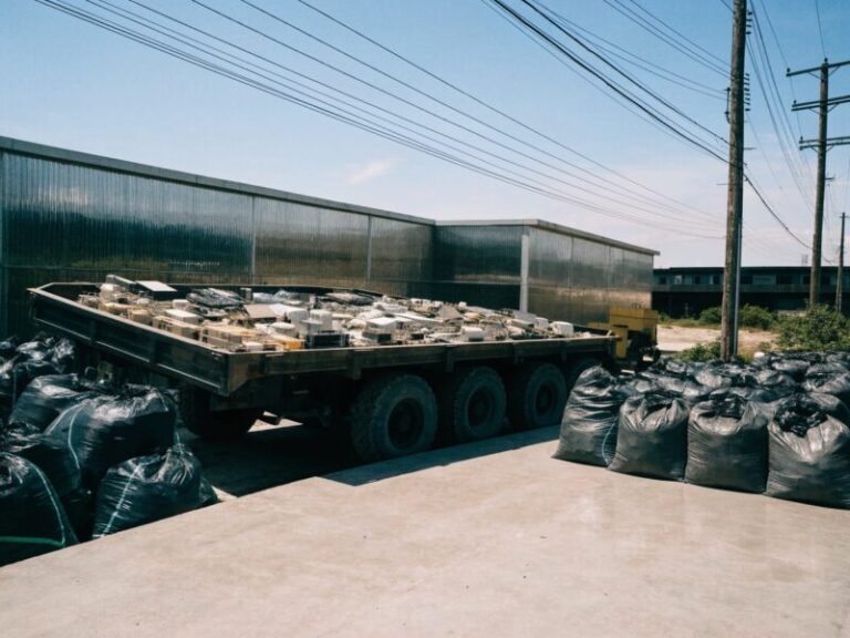 Processo de reciclagem de lixo eletronico especializada em São Paulo-SP em planta de triagem